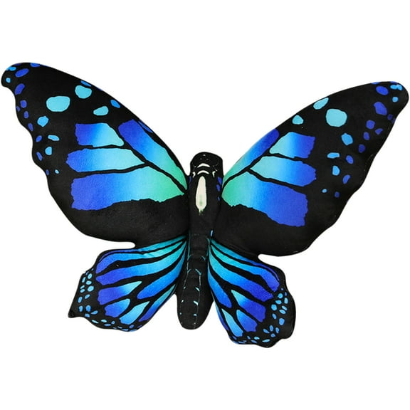 Wdhugt Blue Decorative Butterfly Pillow Plush Toy For Room Home Garden Decor Soft Cushion Gift For Kids And Women Cotton Material Blue