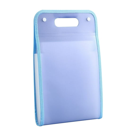 Wdhugt Blue Expanding File Folder With 13 Pockets And Handle For Documents Receipts And School Papers Portable Organizer Plastic Material Blue Color Blue