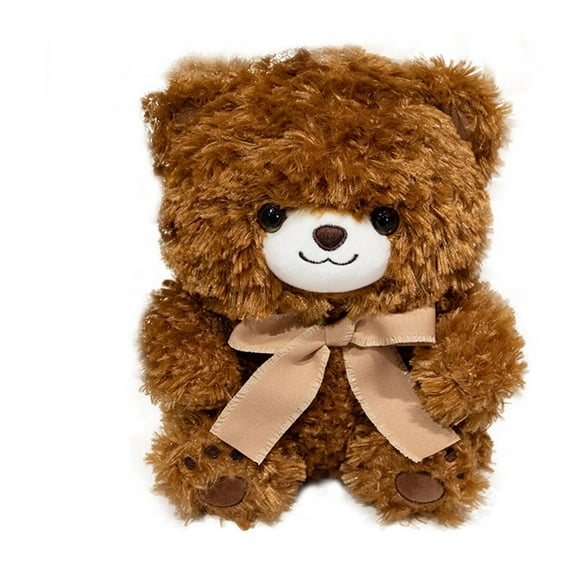 Wdhugt Brown 30Cm Cute Couple Bear Plush Toy With Shy Bow Tie Stuffed Animal Doll For Kids Boys And Girls Sleep Companion Gift Brown