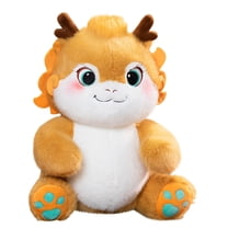 Wdhugt Brown Plush Little Fire Dragon Toy 23Cm Stuffed Animal Doll Chinese New Year Decoration Gift For Children Brown