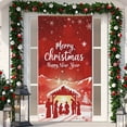 thumbnail image 1 of Wdhugt Christmas Door Cover Decoration Backdrop Xmas Door Hanging Covers Christmas Eve Background Funny Banner Christmas Party Decorations Photo Booth for New Year Christmas 78x35 inch, 1 of 9