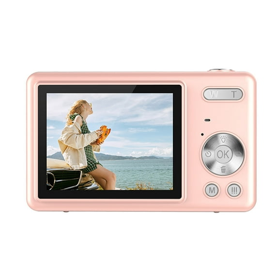 Wdhugt Compact Digital Camera 1080P Hd 48Mp 16X Zoom 2.4 Inch Screen Card Portable Ccd Camera For Students Beginners Photography Pink Pink