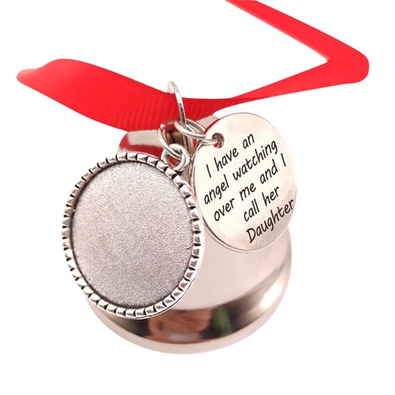 Wdhugt Daughter Themed Bells Memorial Christmas Ornament For Holiday Decor Set Of 1 Piece Alloy Material Red Rope Included C