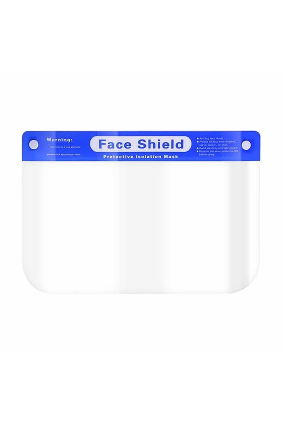 Face Shield With High Transparency And Anti-Fog Design Adjustable Elastic Headband 12.59X8.66X0.39 Inches Plastic Material For Protection In Various Environments 1 Piece Set