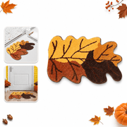 Fall Bathroom Rug, 23.6" x 15.7" Autumn Leaf Bath Mat, Soft Absorbent Non-Slip Washable Floor Mat for Tub Shower, Thanksgiving Farmhouse Decor
