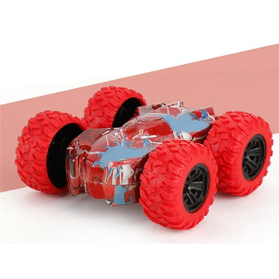 Wdhugt Flip Cars 1 Pack Rotating Stunt Car Toys for 3 4 5 6 Year Old Boys Push and Go Vehicle Monster Toy Trucks Boys Girls Gifts with Rubber Tires, Christmas Toy Gifts