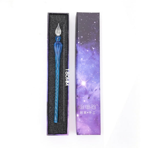 Wdhugt Glass Dip Pen For Calligraphy And Art In Multicolor Size G Made Of Glass Material 1-Piece Pen Set With Ink For Creative Projects multicolor