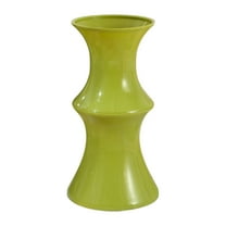Wdhugt Green Bamboo Shape Plastic Flower Vase For Home Decor Bookshelf Mantel Table Centerpiece Decorative Vase Plastic In Green Green