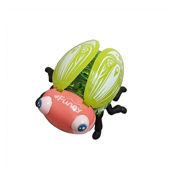 Wdhugt Green Leash Crawling Cicada Toy With Music And Lighting Star Bug Parent Child Interactive Model Toy 5.91 Inch Plastic Green
