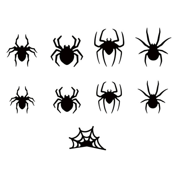 Wdhugt Halloween Led Flashing Spider Wall Sticker Decoration 3D Hanging Luminous Window Decor For Party Plastic Glow In The Dark Style A A