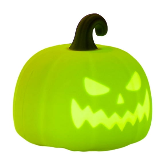 Wdhugt Halloween Pumpkin Night Light With Pumpkin Theme For Nighttime Illumination And Decoration Silicone Build And Easy Operation 1-Piece Night Light For Portable Placement B