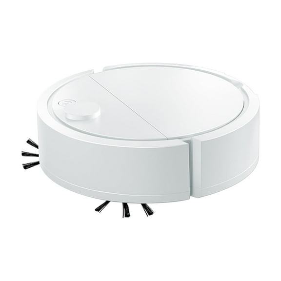 Wdhugt Household Sweeping Robot Vacuum Cleaner Mini Cleaning Machine White Plastic 18X18X5.4Cm Appliance White