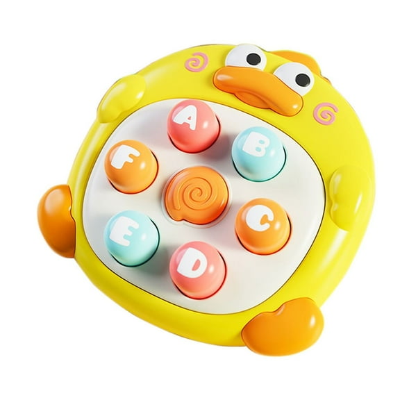 Wdhugt Interactive Ducks Toy For Kids With Push Buttons Hand Coordination Development Sensory Play Toy Yellow Plastic Yellow