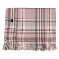 Wdhugt Light Pink Plaid Usb Heated Blanket Wearable Electric Throw With Zipper For Home Office And Travel A