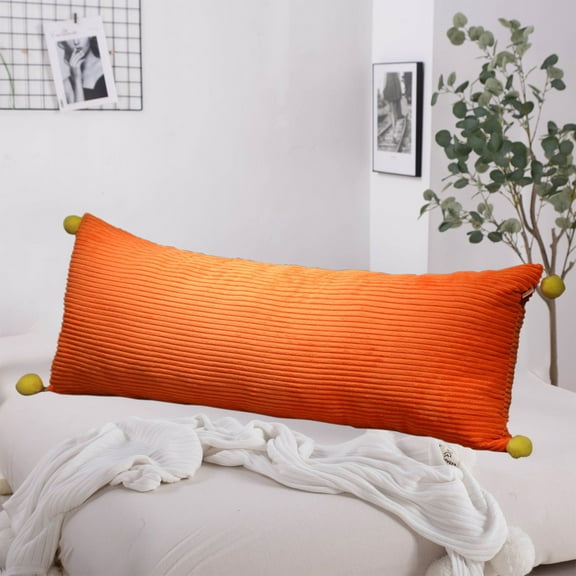 Wdhugt Long Pillow Lumbar Pillow Cover Fall Super Soft Pillow Cool Body Pillows for Adults Extra Long Pillows for Bed Shredded Memory Foam Full Pillows