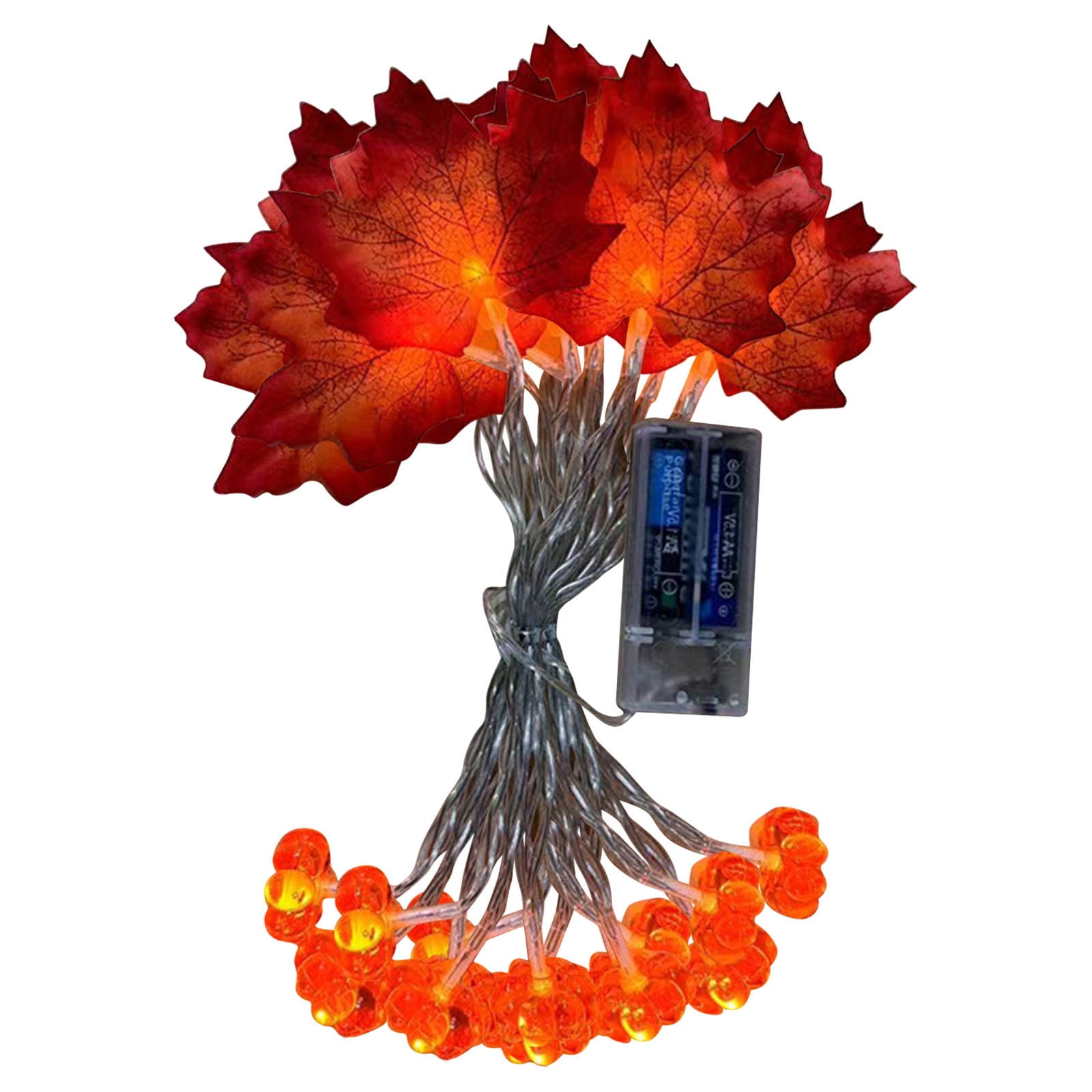 Wdhugt Maple Leaf Pumpkin String Lights B 3M 20Led Battery Operated ...