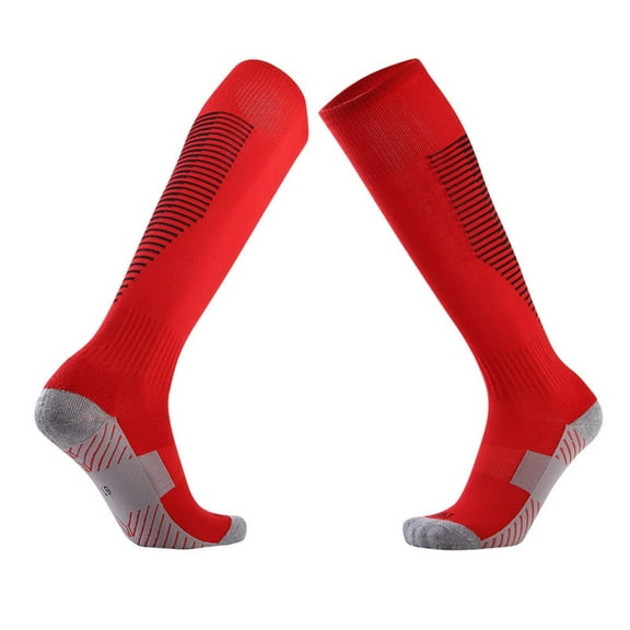 Wdhugt Men Fashion Color Blocked Socks For Outdoor Cycling Sports Activities Made From Cotton Material In Red Color This Sock Is Free Size For Active Wear Red