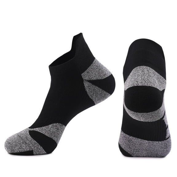 Wdhugt Men Fashion Color Blocked Socks For Outdoor Cycling Sports Activities Made From Nylon Spandex Material In Gray Color This Sock Is Free Size For Active Wear Gray