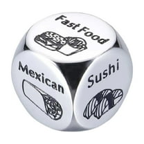Wdhugt Metal Decision Dice Set For Food Selection Game 0.63 Inch Multi-Sided Dice Board Game For Parties Family Fun Color A A