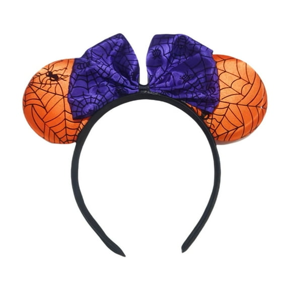 Wdhugt Multicolor Halloween Hair Headband With Spider Web And Bow Design Plastic Hairband For Party Decor Multicolor
