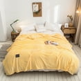 thumbnail image 1 of Wdhugt Multifunctional Cover Blanket Napping Blanket Flannel Blanket Napping Blanket Breathable Soft Comfortable Machine Washable Blanket for All Season 78*90 in Yellow, 1 of 6