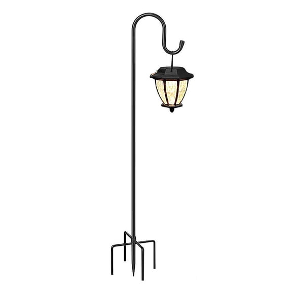 Wdhugt Outdoor Hummingbird Feeder With Shepherd Hook Hanging Basket Garden Wedding Light Bracket Iron Ground Stake Requires Assembly Size 61.02 X 10.43 Inches A