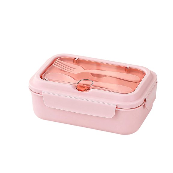 Wdhugt Pink Three-Compartment Lunch Box 930 Ml Insulated And Sealed Portable For Students And Office Workers Microwave Safe Bpa-Free Plastic Pink