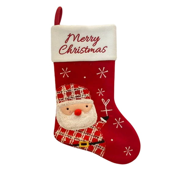 Wdhugt Popular Carton Christmas Stocking Gifts Snowman Old Man Pattern Set Of 1 Piece Cloth Material Color B Hanging Decor For Tree B