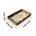 thumbnail image 1 of Wdhugt Rectangle Rattan Trays for Decor, Wicker Serving Tray Boho, Hand-Woven From Natural Rattan Tray Vintage Woven Decorative Table Trays for Kitchen Counter, Dining Table 21 * 31 * 3Cm, 1 of 8