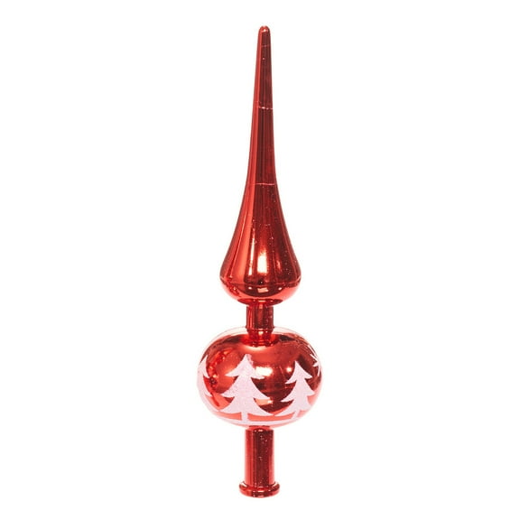 Wdhugt Red Gourd Tree Top Star For Christmas Tree Decoration Plastic Electroplated And Painted Material 23Cm Size Pointed Shape Design Tree Topper Christmas Star For Holiday Festivities A