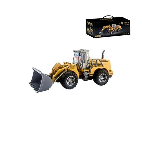 Wdhugt Remote Control Engineering Vehicle Toy With Lights 4 Channel Bulldozer Construction Car For Boys Educational Toy Version A A