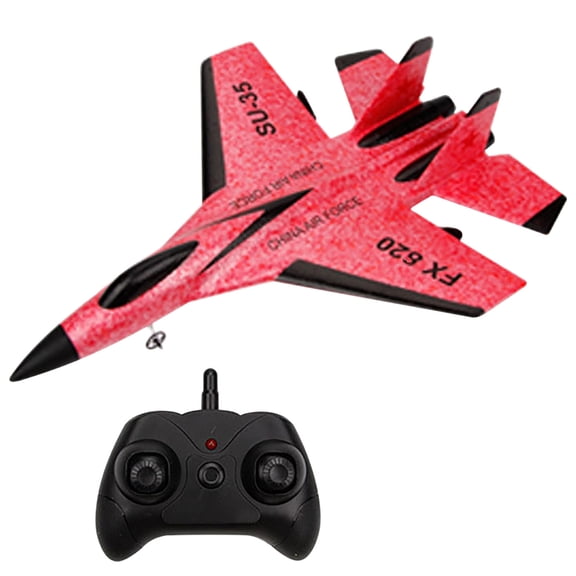 Wdhugt Remote Control Glider Airplane Toy Foam Aircraft Model Su-35 Style With Led Lights For Outdoor Flying Fun Beginner Friendly Ready To Fly Toy Plane A
