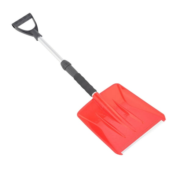 Wdhugt Retractable Snow Shovel For Emergency Situations Portable And Lightweight For Car Camping And Home Use Red Plastic Material 26.8-33.9 Inches Snow Shovel Red