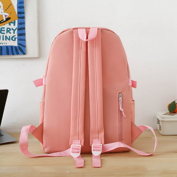 Wdhugt School Backpacks Primary And Secondary School Backpack for The Start Of The School Season Four Piece Set With Large Capacity Canvas Backpack College Style Backp