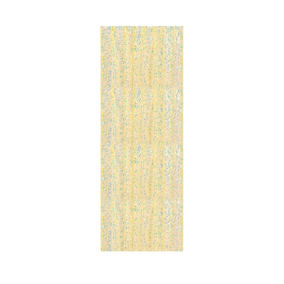 Wdhugt Sequin Table Runner In Yellow Color 13X70.86 Inches Long Iridescent Glitter Fabric For Wedding Party Birthday Decorations Polyester Material Yellow