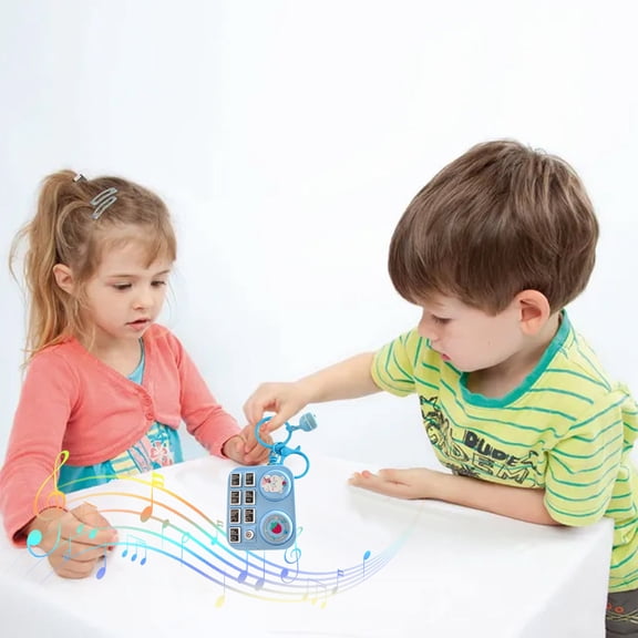 Wdhugt Sky Blue Dj Keychain Toy With Sound Mini Musical Instrument For Car Keys Or Bag Decoration Plastic Material Fun Gift Sky Blue