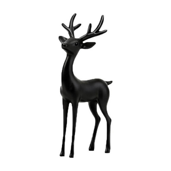 Wdhugt Small Exquisite Deer Figurine European Style Imitation Metal Deer Sculpture For Entryway Placement Home Decor Plastic Material C