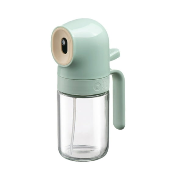 Wdhugt Small Green Glass Oil Spray Bottle 8.15X3.74 Inch Kitchen Cooking Mister For Olive Canola Oil Non Aerosol Pump Dispenser Reusable Green S
