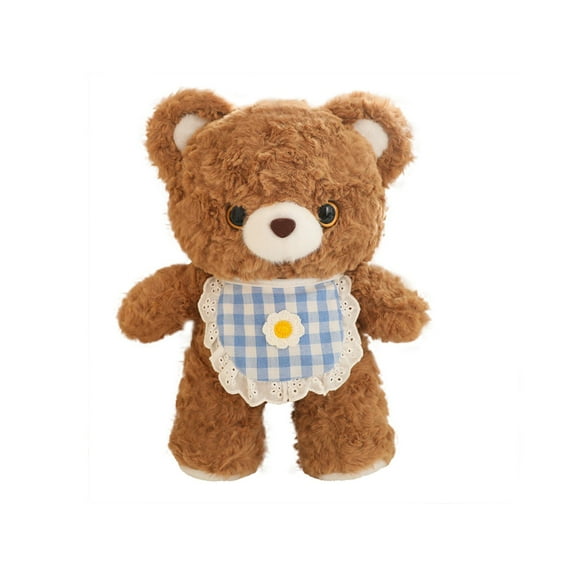 Wdhugt Soft Plush Bear Toy With Scarf For Children Blue Mini Stuffed Animal Doll Soothing Sleep Pillow Gift 9.8 Inches Polyester Blue