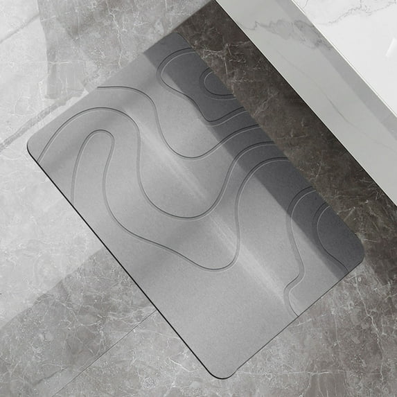 Wdhugt Stone Bath Mat Diatomaceous Earth Bath Mat Super Absorbent Non-Slip Diatomite Stone Bath Mats for Bathroom Easy to Clean for Kitchen Bathroom