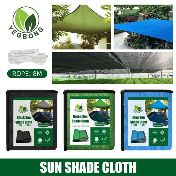 Wdhugt Sunscreen Shading Cloth Protection Mesh Shade Mesh Cut Edges Green Sun Shade Sails Canopy Shade Sail Uv Block for Patio Garden Outdoor Facility And Activities