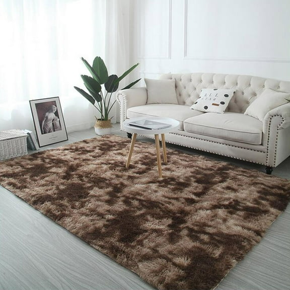 Wdhugt Super Soft Modern Plush Carpet Decor Area Rug Home Decor Floor Mat Tie-dye Rugs Coffee