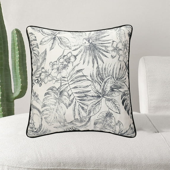 Wdhugt Throw Pillow 17.7×17.7 In Set Of 1Decorative Pillows for Bed, Neutral Pillow Covers Beige With Brown Line Throw Pillows for Modern Farmhouse Couch Sofa Living Room Outdoor