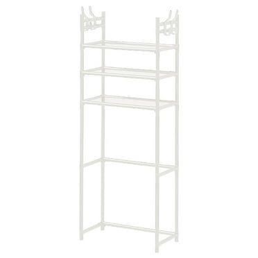 Wdhugt Over The Toilet Storage, 4-Tier Wooden Bathroom Space Saver With Hooks, Freestanding Bathroom Organizer, Multifunctional Over The Toilet Storage Rack, Bathroom Toilet Rack,59.4*23.6*10.23In