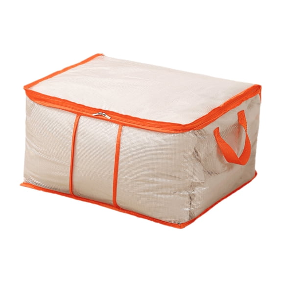 Wdhugt Under Bed Storage Box Fabric Organizer With Transparent Cover 44X34X25Cm Clothes Quilt Dust Proof Foldable Handles For Home