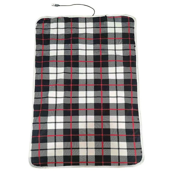 Wdhugt Usb Heated Warming Shawl Lap Blanket Electric Throw Blanket For Home Office Car Use Soft Flannel Material With Charging Cable