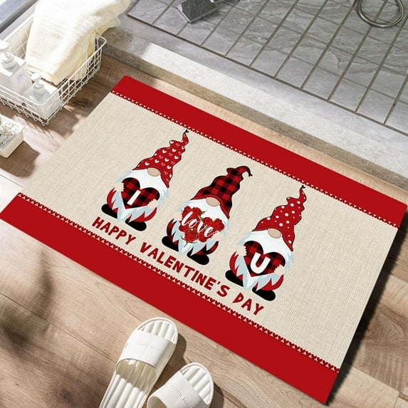 Wdhugt Valentines Day Gifts for Her Valentine's Day Carpet Living Room Bedroom Doormat Holiday Floor Mat Gift Mat