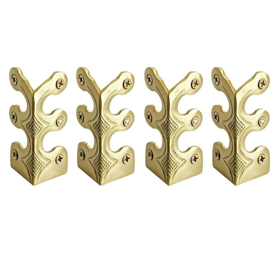 Wdhugt Vintage Metal Corner Protectors For Furniture Decorative Protective Covers Solid Brass Material Set Of 4 Pieces B