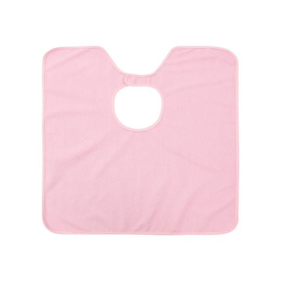 Wdhugt Waterproof Saliva Catcher Bib For Bed Bound Elderly Mealtime And Hair Washing Use Soft Cotton Material Pink Color 24.41 X 24.41 Inches Nursing Bib Pink