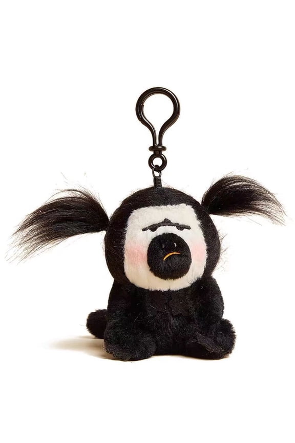 White-Faced Monkey Plush Doll Bag Keychain Ugly Cute Backpack Charm Gift For Kids And Teens